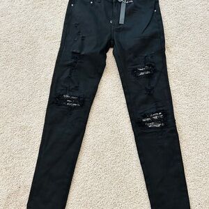 AMIRI Distressed Black Denim Pants